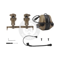 Airsoft C5 Tactical Communication Headset w/ Noise Reduction For Helmets