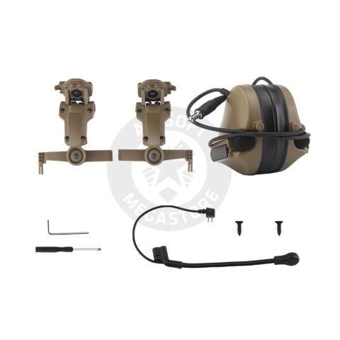 Airsoft C5 Tactical Communication Headset w/ Noise Reduction For Helmets