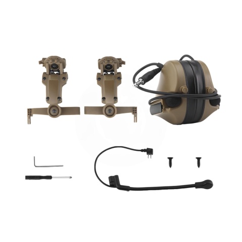 Airsoft C5 Tactical Communication Headset w/ Noise Reduction For Helmets