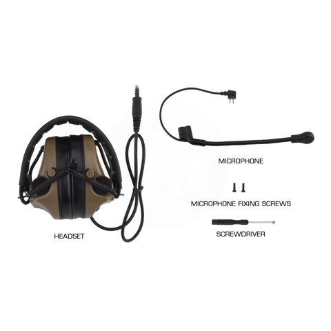 Airsoft C5 Tactical Communication Headset w/ Noise Reduction