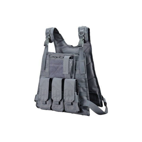 Lancer Tactical Airsoft Tactical MOLLE Tactical Vest - (Grey)