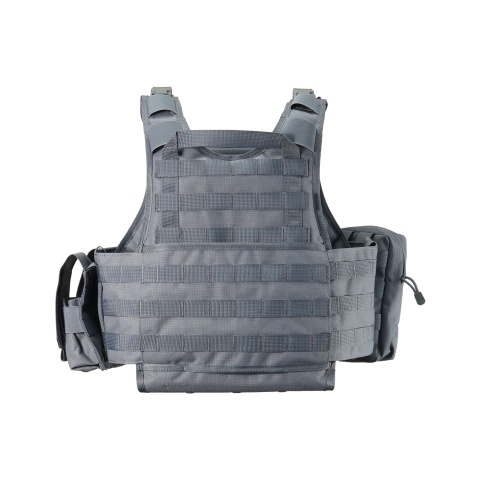 Lancer Tactical 600D Nylon Assault Tactical Vest - (Grey)