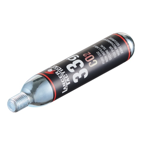 Lancer Tactical High Pressure 33 Gram CO2 Cartridges for Airsoft / Airguns - (Pack of 10)