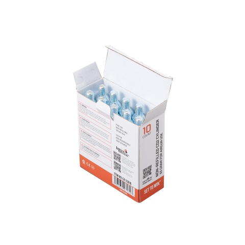 Lancer Tactical High Pressure 33 Gram CO2 Cartridges for Airsoft / Airguns - (Pack of 10)