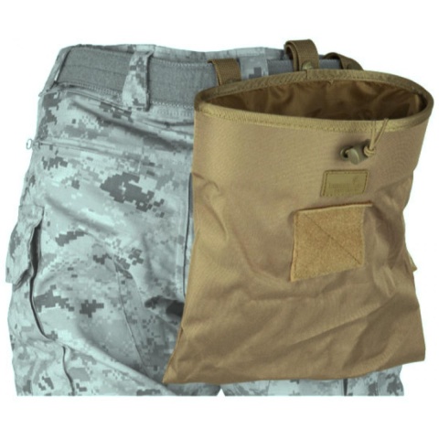 Lancer Tactical Foldable Mountable Dump Pouch (1000D Nylon) - TAN