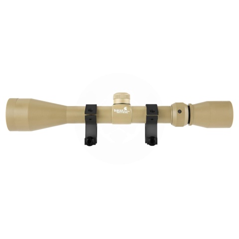 Lancer Tactical 3 - 9 x 40 Rifle Scope w/ Rings -TAN