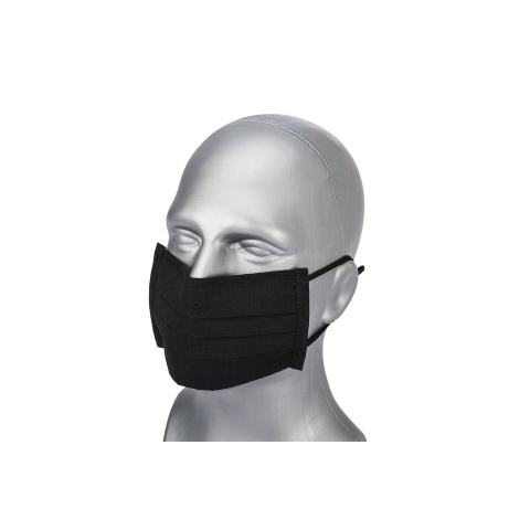 Premium Tactical Pleated Face Mask - (Black)