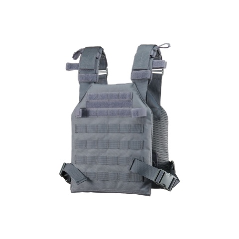 Lancer Tactical Polyester QR Lightweight Tactical Vest - (Grey)