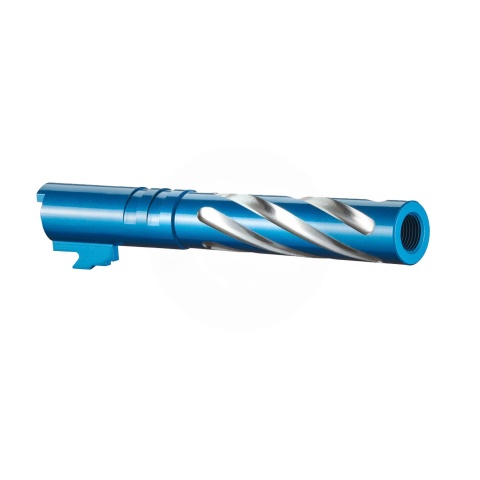 Lancer Tactical Stainless Steel Fluted Threaded 5.1 Outer Barrel (Color: Blue)