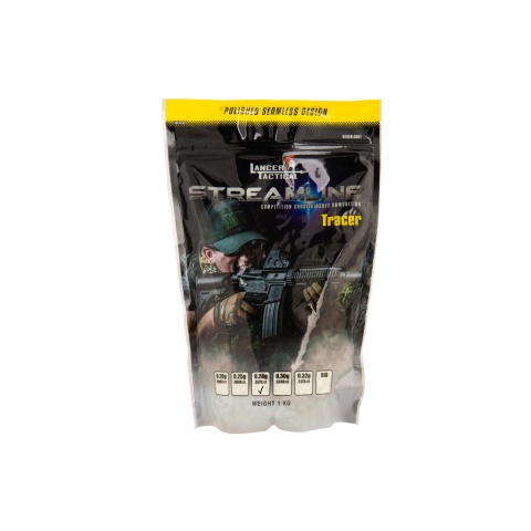 Lancer Tactical 3570 Round 0.28g Streamline Competition Grade Tracer BBs (Color: Green)