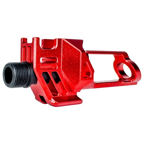 CTM TAC AAP-01 FUKU-2 CNC Aluminum Shark Cutout Compensator with 14mm Adapter for FUKU-2 Long Version GBB Pistols