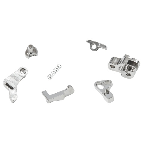 CTM TAC AAP-01 Stainless Steel Hammer Set & Fire Pin Lock V2 for GBB Airsoft Pistols - (Silver/Electroplated Rainbow)