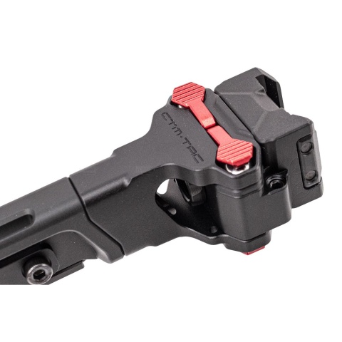 CTM Airsoft TwinFold Adjustable Folding Stock with 1913 20mm Rail Adaptor - (Black)