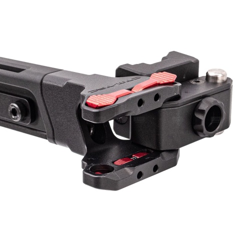 CTM Airsoft TwinFold Adjustable Folding Stock with 1913 20mm Rail Adaptor - (Black)