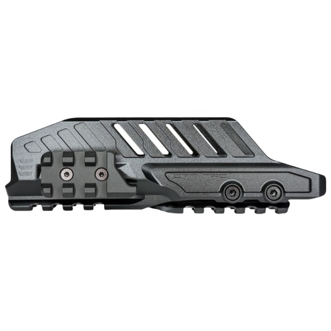 CTM TAC CNC Aluminum Extended Rail Blast Shield Long Type for TM Hi-Capa GBB Airsoft Pistols - (Black)