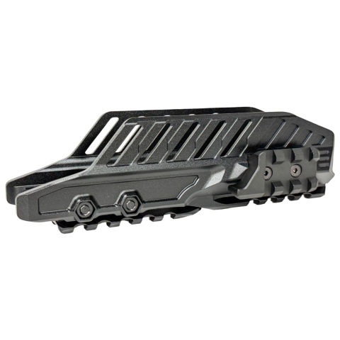 CTM TAC CNC Aluminum Extended Rail Blast Shield Long Type for TM Hi-Capa GBB Airsoft Pistols - (Black)