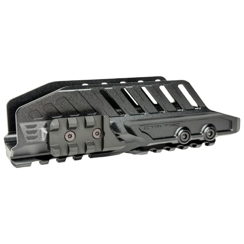 CTM TAC CNC Aluminum Extended Rail Blast Shield Long Type for TM Hi-Capa GBB Airsoft Pistols - (Black)