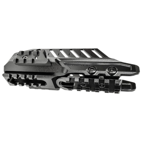 CTM TAC CNC Aluminum Extended Rail Blast Shield Long Type for TM Hi-Capa GBB Airsoft Pistols - (Black)