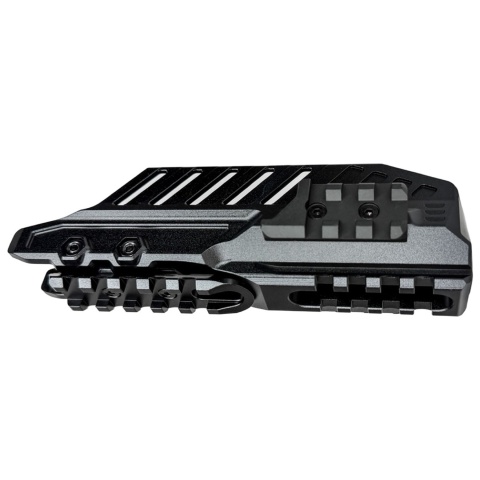 CTM TAC CNC Aluminum Extended Rail Blast Shield Long Type for TM Hi-Capa GBB Airsoft Pistols - (Black)