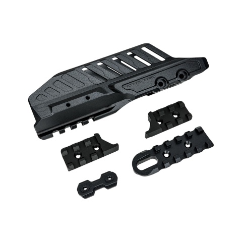 CTM TAC CNC Aluminum Extended Rail Blast Shield Long Type for TM Hi-Capa GBB Airsoft Pistols - (Black)