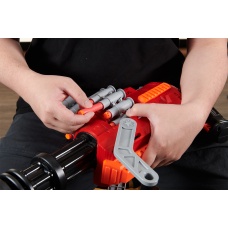 Cyber Walker Manual Gatling Rapid-Fire Dart Blaster (Red/Black)