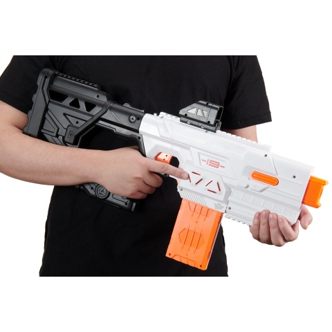 Cyber Walker Alpha Auto Electric Dart Blaster (White/Orange)
