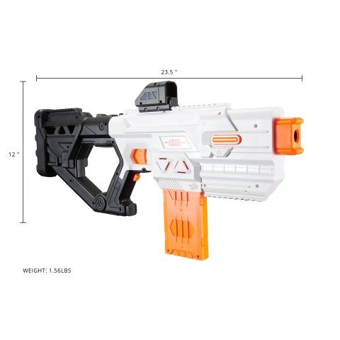 Cyber Walker Alpha Auto Electric Dart Blaster (White/Orange)