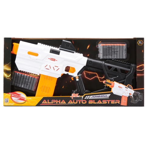 Cyber Walker Alpha Auto Electric Dart Blaster (White/Orange)