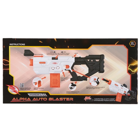 Cyber Walker Alpha Auto Electric Dart Blaster (White/Orange)