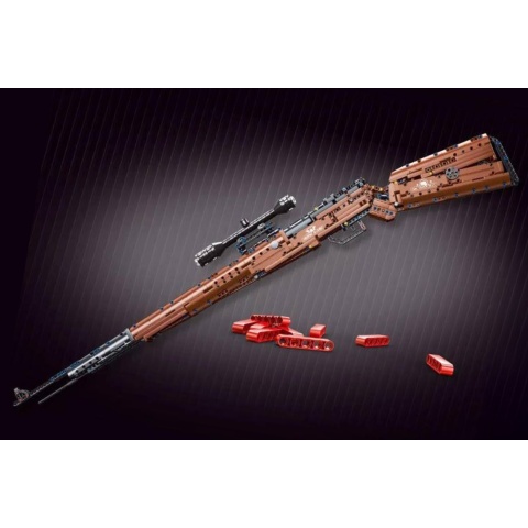 Cyber Walker 98K Sniper Rifle Electric Building Block Kit (Brown)