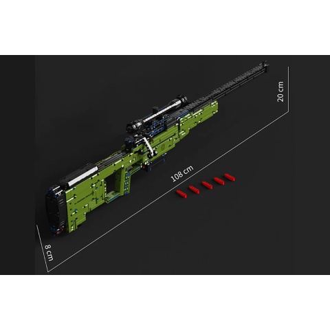 Cyber Walker AWM Sniper Rifle Electric Building Block Kit (Green)