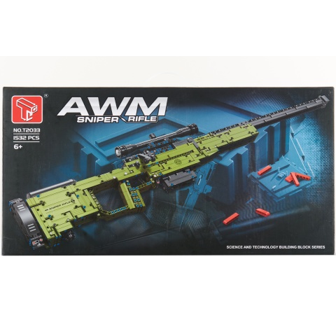 Cyber Walker AWM Sniper Rifle Electric Building Block Kit (Green)