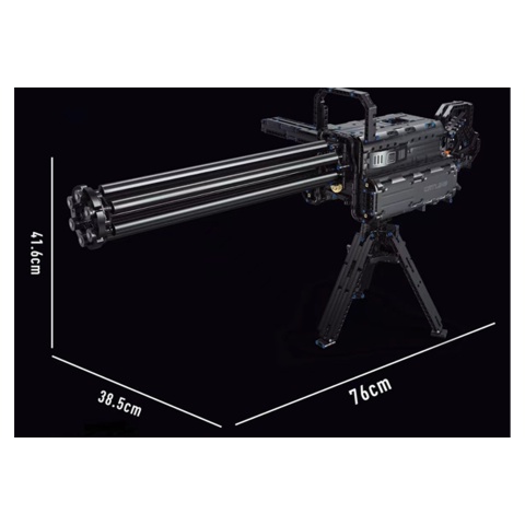 Cyber Walker Minigun Vulcan Cannon Electric Building Block Kit (Black)