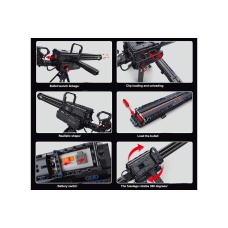 Cyber Walker Minigun Vulcan Cannon Electric Building Block Kit (Black)