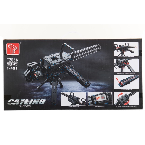 Cyber Walker Minigun Vulcan Cannon Electric Building Block Kit (Black)