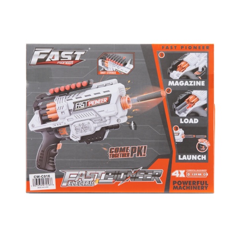 Cyber Walker Fast Pioneer Electric Dart Blaster (White/Orange)