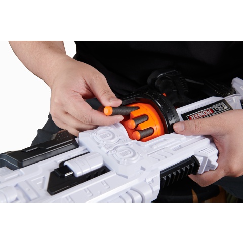 Cyber Walker Fast Turbo Electric Dart Blaster (White/Orange)