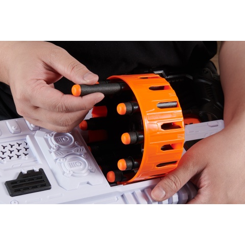 Cyber Walker Fast SMG Electric Dart Blaster (White/Orange)