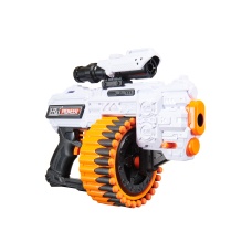 Cyber Walker Fast Machine Pistol Electric Dart Blaster (White/Orange)