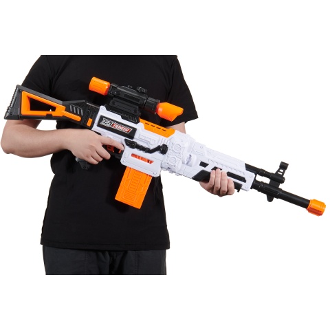 Cyber Walker Fast DMR Electric Dart Blaster (White/Orange)