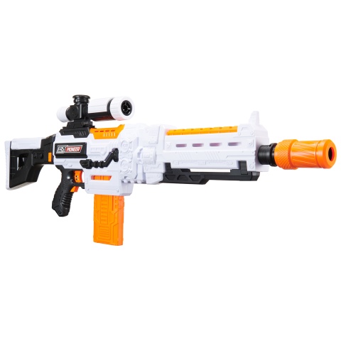 Cyber Walker Fast Sniper Electric Dart Blaster (White/Orange)