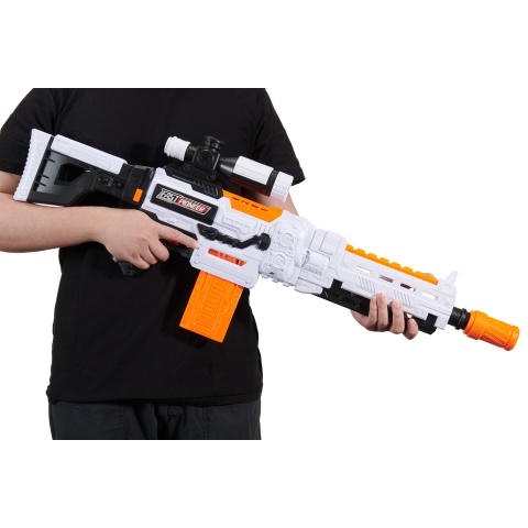 Cyber Walker Fast Sniper Electric Dart Blaster (White/Orange)