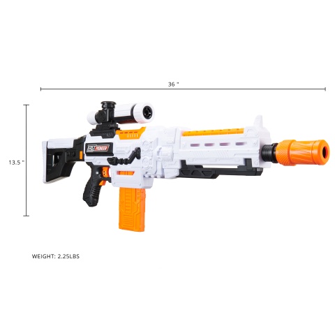 Cyber Walker Fast Sniper Electric Dart Blaster (White/Orange)