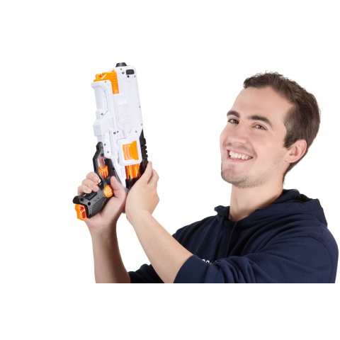 Cyber Walker Fast Pistol Electric Dart Blaster (White/Orange)