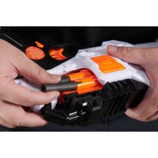 Cyber Walker Fast Pistol Electric Dart Blaster (White/Orange)