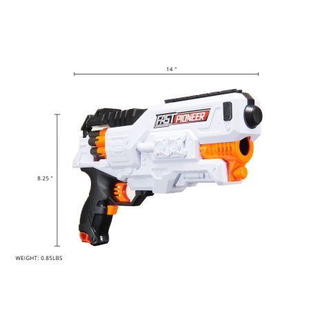 Cyber Walker Fast Pistol Electric Dart Blaster (White/Orange)