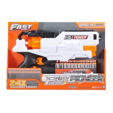 Cyber Walker Fast Pistol Electric Dart Blaster (White/Orange)