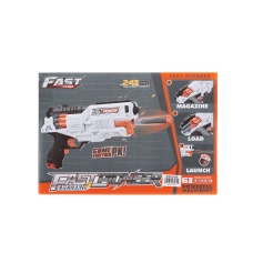 Cyber Walker Fast Pistol Electric Dart Blaster (White/Orange)