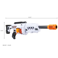 Cyber Walker Fast Sniper XL Electric Dart Blaster (White/Orange)