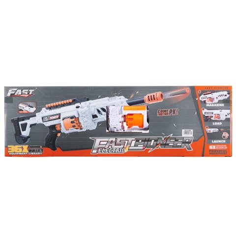 Cyber Walker Fast Sniper XL Electric Dart Blaster (White/Orange)